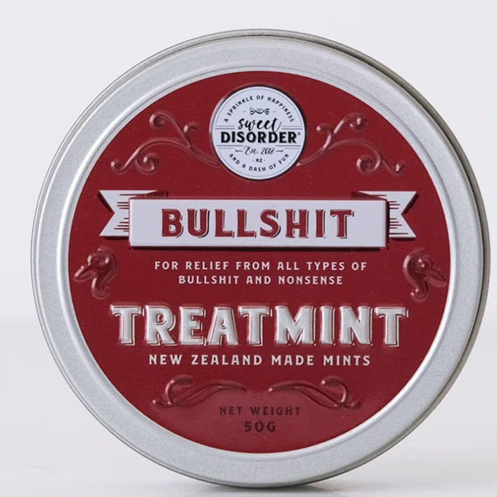 Bullshit Treatmints humours mints in a jar