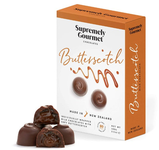 Supremely Gourmet Butterscotch Chocolates - Box of Delights Lolly Shop