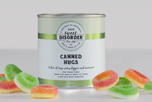 Canned Hugs Candy Gift Tin