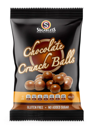 Sugarless Chocolate Crunch Balls - Box of Delights Lolly Shop