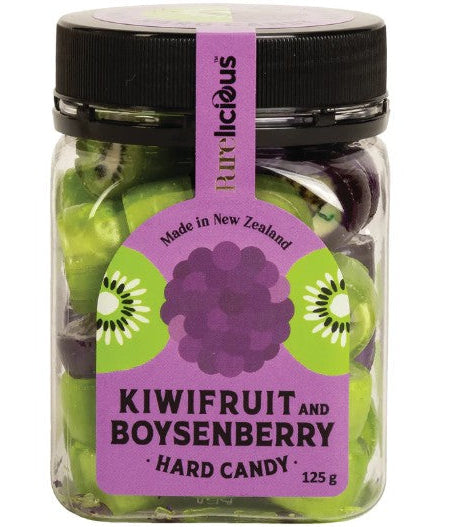 Kiwifruit and Boysenberry Rock Candy