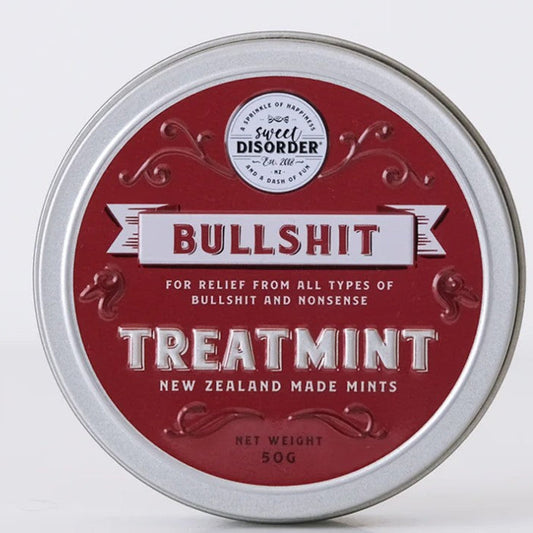 Bullshit Treatmints humours mints in a jar