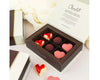 Chocolate Brown Boxed Chocolates 6Pk With Love