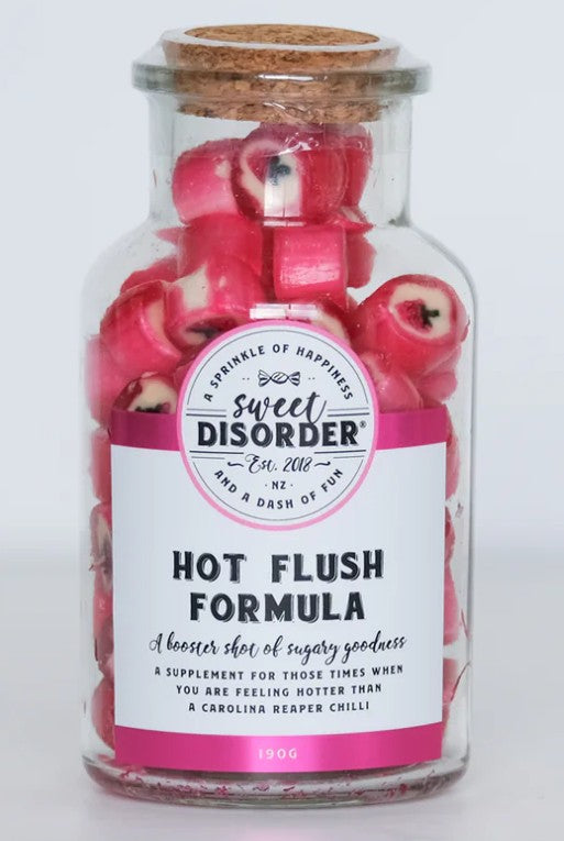 Hot Flush Formula Candy, a formular for those times when you are feeling hotter than a  carolina reaper chilli
