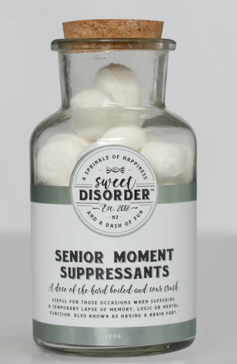 Senior Moment Suppressants Candy Gift Jar