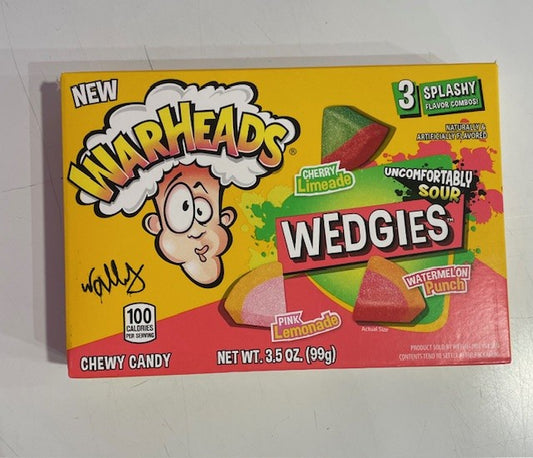 WARHEADS Sour Wedgies Candy Theatre Box
