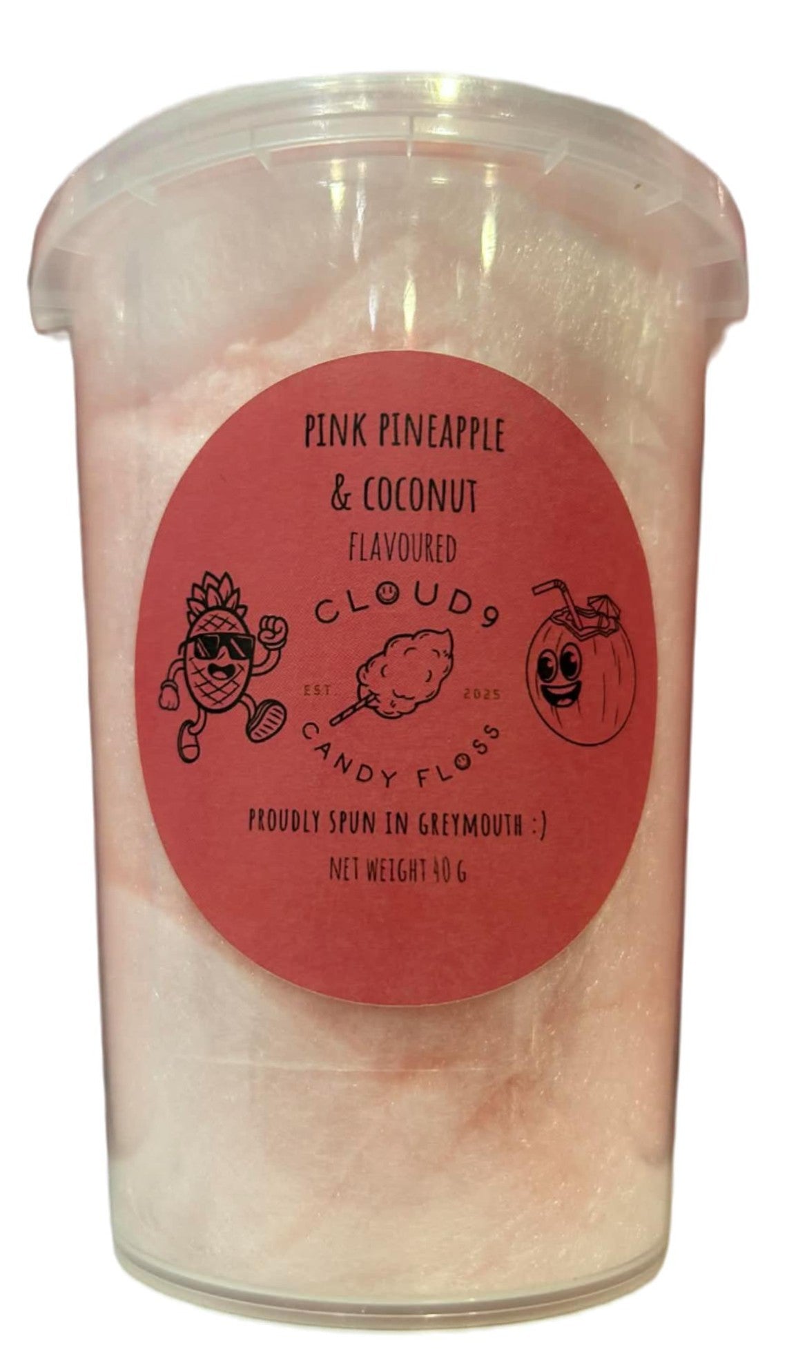 Hand Made Pink Pineapple and Coconut Flavoured Candy Floss